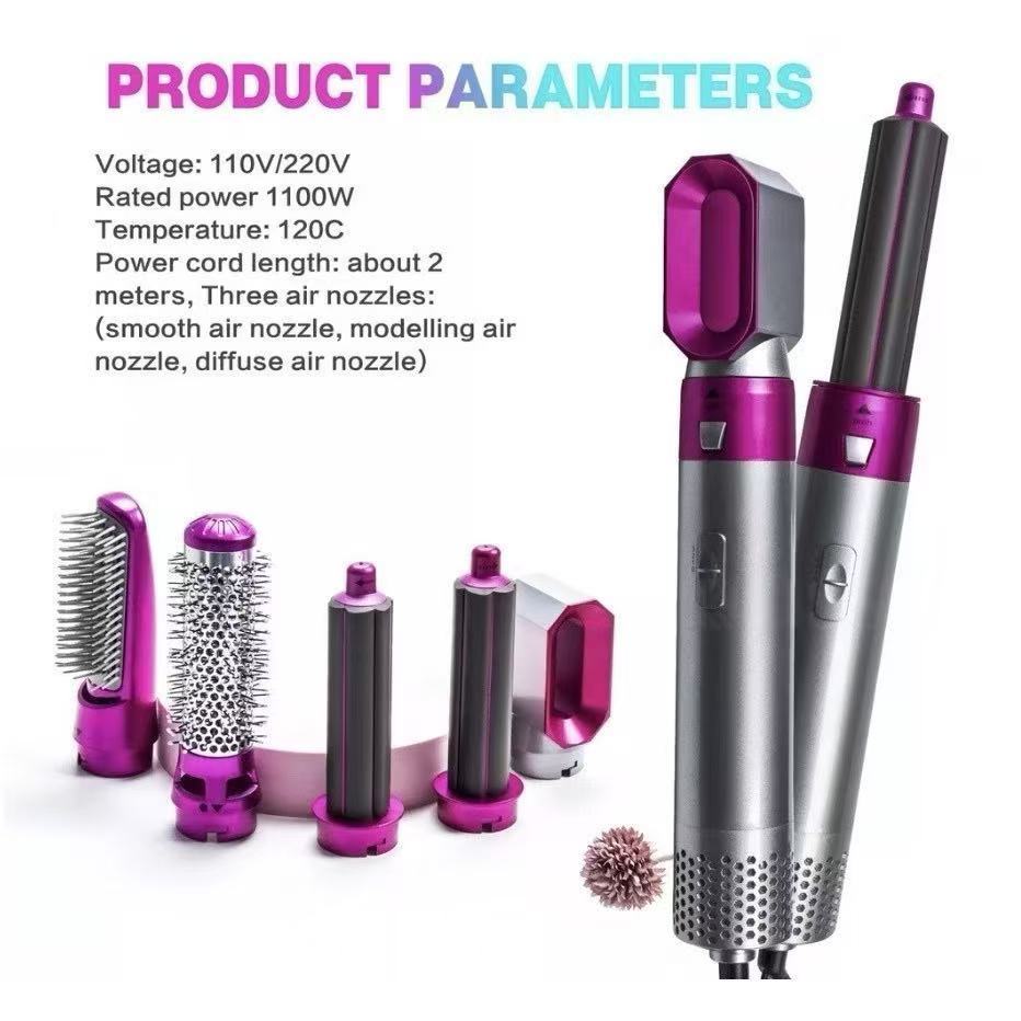 Escova 5 em 1 Secador, Pente, Modelador, Aumenta volume Profissional 110V