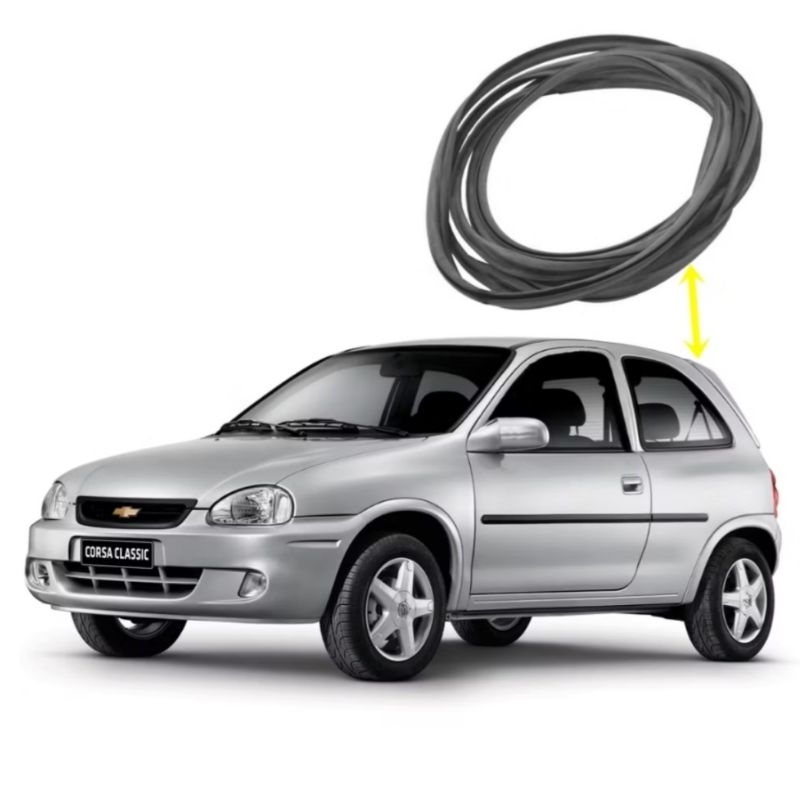 Borracha Vidro Vigia Mala Corsa GL Hatch Wind Super