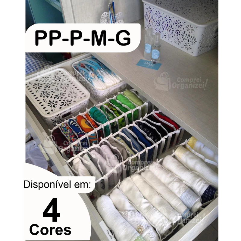 Colmeia Organizadora PP P M G Organizador de Gaveta Guarda-Roupa Dobrável Organizador de Roupas Armário