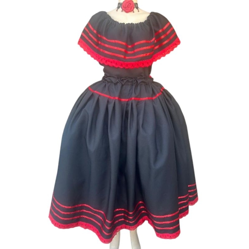 Conjunto Pomba Gira Blusa Ciganinha + Saia em Oxford Umbanda candomblé Padilha Mulambo