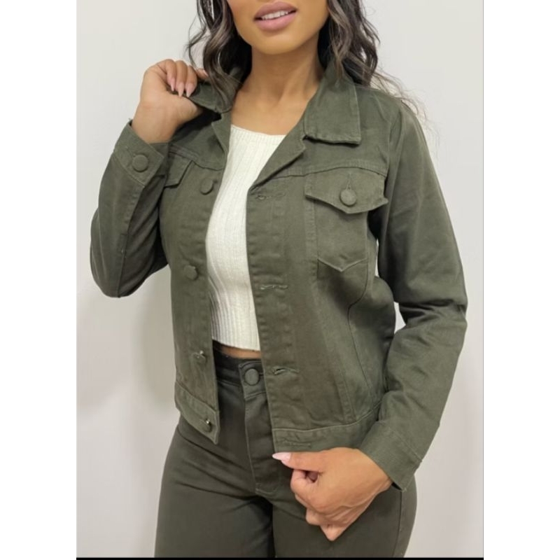 jaqueta feminina jeans em Oferta na Shopee