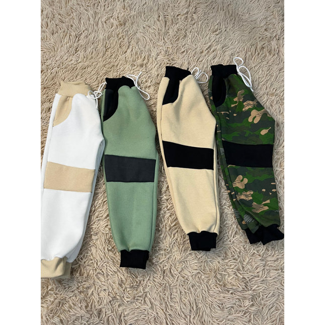 kit calça moletom flanelada infantil juvenil  para o frio com 4 unidades peluciada custo benefício