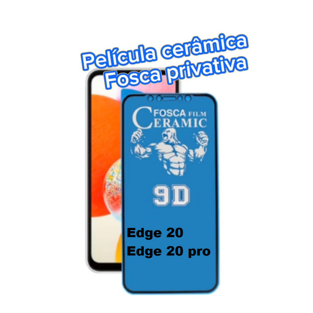 Película Cerâmica Fosca Privacidade Motorola Edge 20 / Edge 20 Pro / Protetor de tela Anti spy