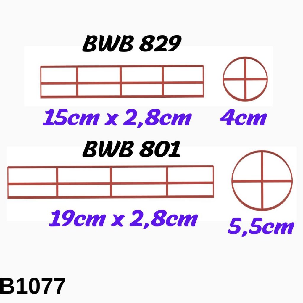 Cortador Lateral e Tampa Para Forma Pão de Mel BWB 829 e BWB 801 B1077 em Oferta na Shopee
