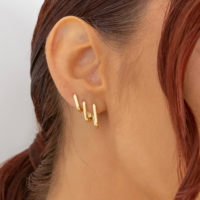 Brinco Trio Argola Retangular: Onde Comprar | BuscaProdutos