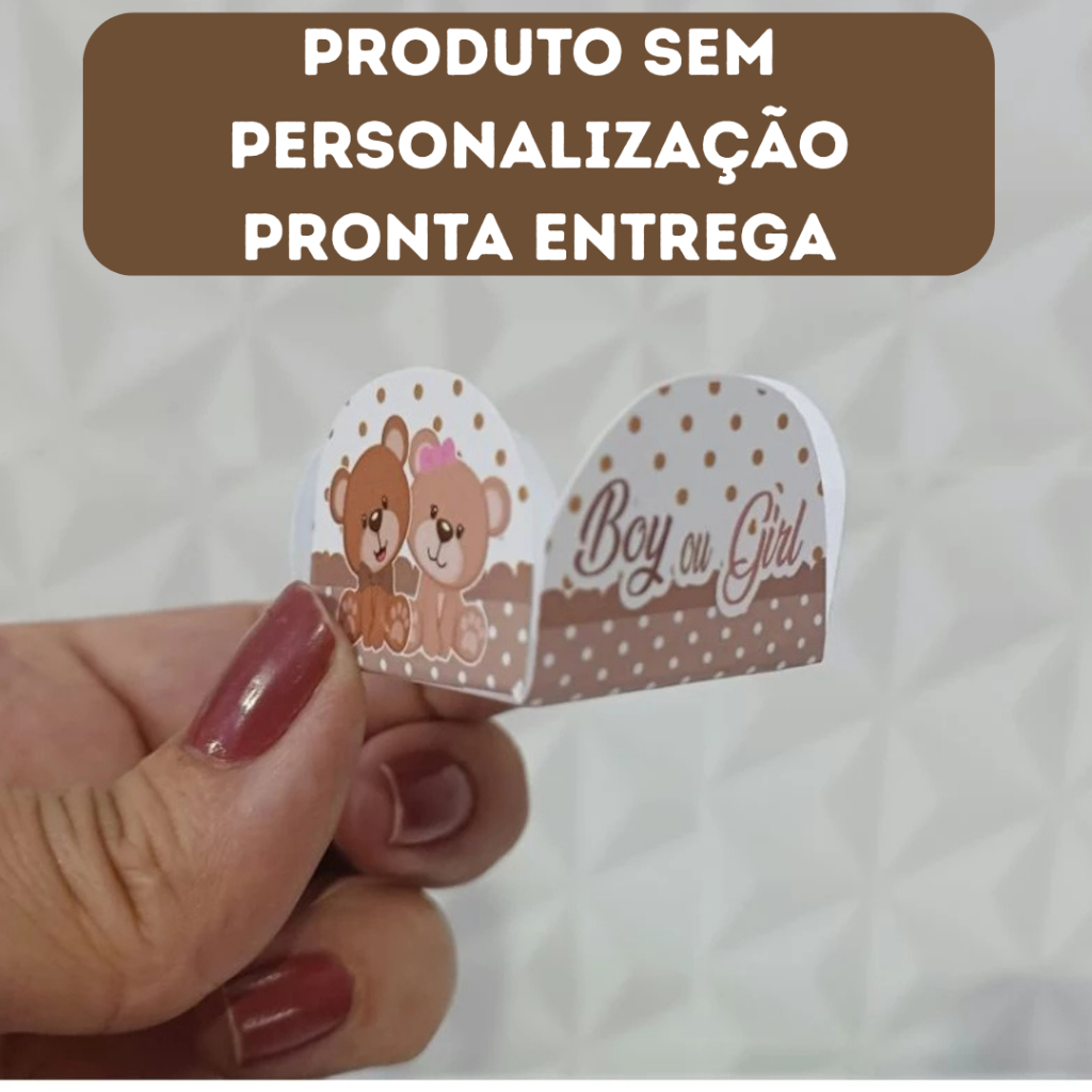 FORMINHA DE DOCINHO OU BRIGADEIRO CHÁ REVELAÇÃO URSINHO