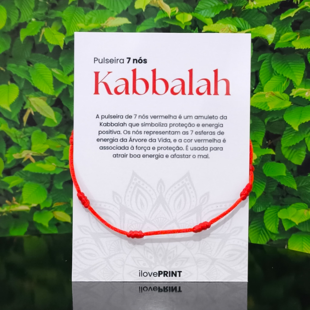 Pulseira 7 Nós Kabbalah Vermelha para Proteção e Sorte em Oferta na Shopee