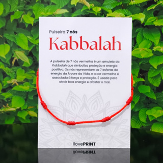 Pulseira 7 Nós Kabbalah Vermelha para Proteção e Sorte em Oferta na Shopee