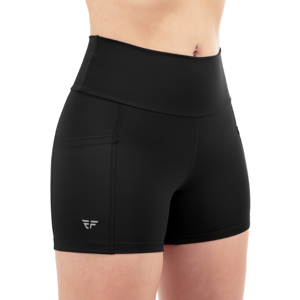 Shorts Academia Fitness Corrida Feminino Com Bolsos Cós Alto em Oferta na Shopee