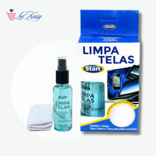 Limpa Telas 120ml start + pano microfibra elimina manchas e bactérias em Oferta na Shopee
