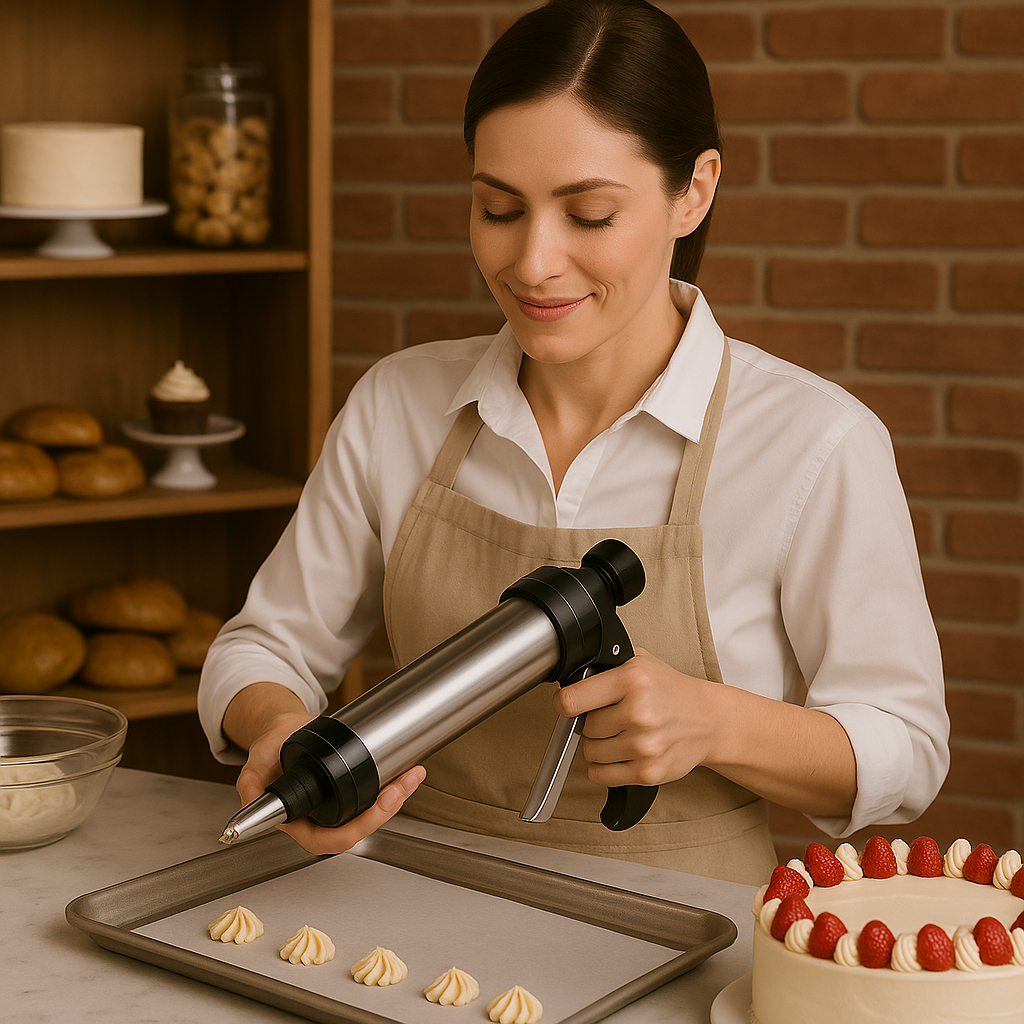 Kit De Biscoitos De Aço Inoxidável 13 Moldes 8 Bico Pistola Para Prensar Bolo Conjunto De Sacos De Confeiteiro Decoração