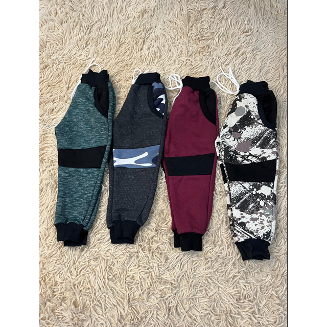 Kit 4 calças moletom grossa infantil de frio inverno barata juvenil qualidade flanelada peluciada