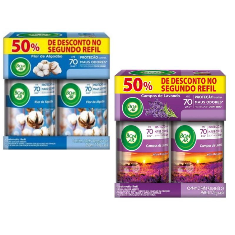 kit refil para aparelho bom ar 250ml em Oferta na Shopee