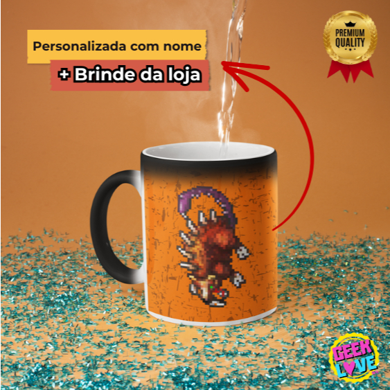 Caneca Mágica Tibia Mutated Rat Personalizada + MIMO: Porta Copos/Mousepad/Toalhinha/Chaveiros
