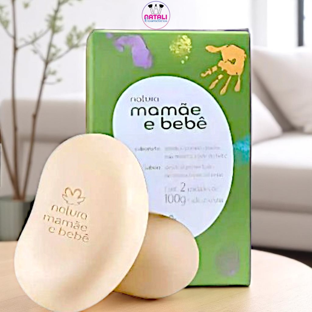 Sabonete Natura Mamãe Bebê em Barra 2 Unidades de 100g - Fragrância Clássica Natura Original