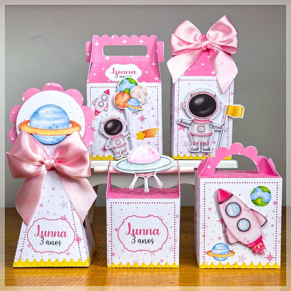 Personalizados Astronauta Menina - Kit Lembrancinhas Personalizadas - Para Montar