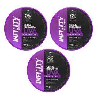 kit 3x Cera modeladora Uva essencial 160g Infinity  Alta Fixação Anti Frizz  Para Cabelo  Envio Imediato em Oferta na Shopee