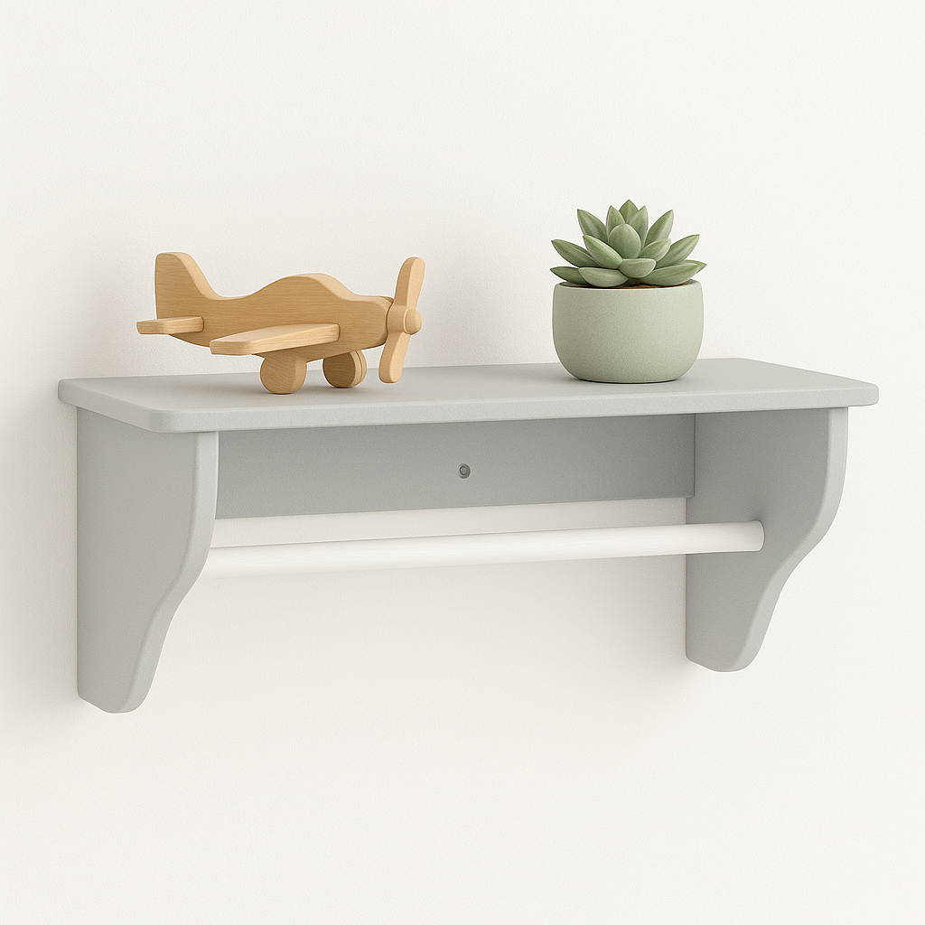 Prateleira simples com varão 35cm para decoração em geral Cozinha Quarto Banheiro Várias cores em Oferta na Shopee