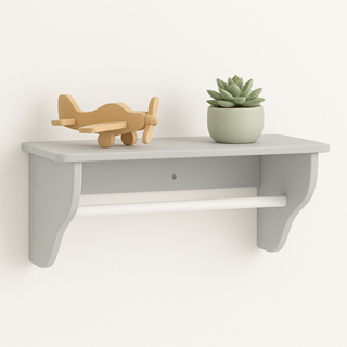 Prateleira simples com varão 35cm para decoração em geral Cozinha Quarto Banheiro Várias cores em Oferta na Shopee