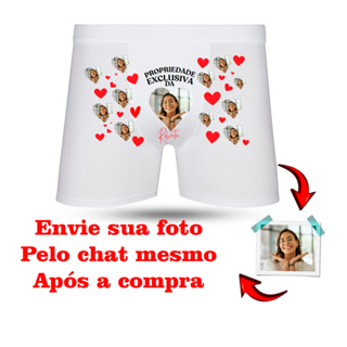 Cueca Box Personalizada com Foto Namorados, Casados. em Oferta na Shopee
