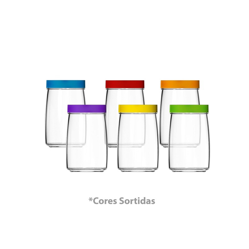 Pote Sempre Mandacaru 1,2 Litros com Tampa Armazenamento Nadir (Cor Sortida) 1 peça