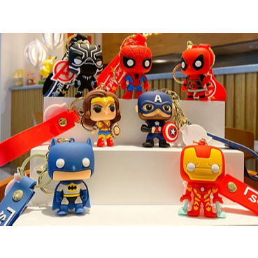 Chaveiro de Homem Aranha De Capitão - Marvel 3D Premium Grande Emborrachado Colecionável Bolsas Mochilas Chaveiro Fofo
