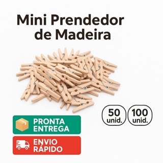 Mini Pregador de Madeira Natural - Varal de Fotos - Lembrancinhas - Drinks - Festa DIY em Oferta na Shopee