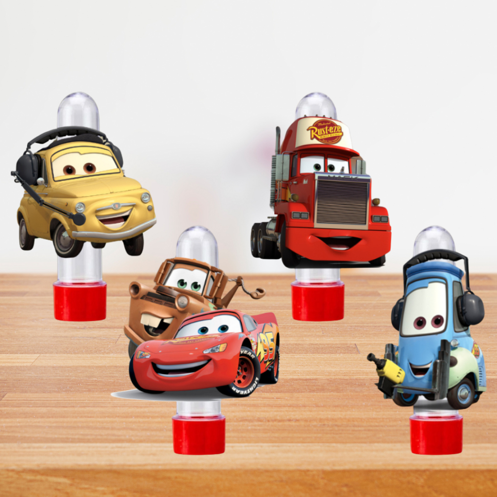 20 Tubetes + Apliques 3D Personalizado Lembrancinha Festa Aniversário Carros, Tag para Tubete em Oferta na Shopee