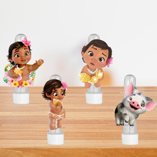 Kit com 10, 20 ou 30 Tubetes Personalizado para Aniversário Moana Baby, Tag para Tubete, Apliques 3D para tubete em Oferta na Shopee