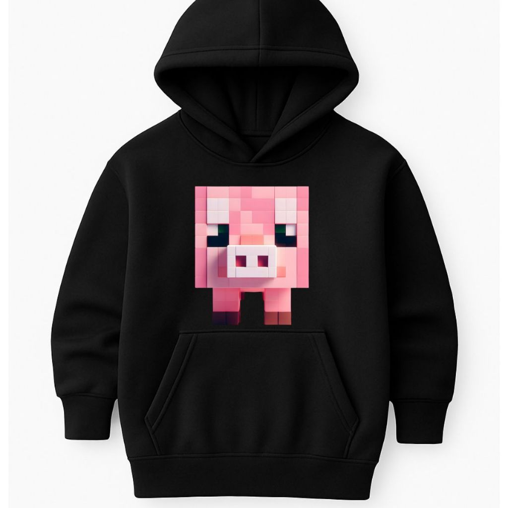 Blusa De Frio Minecraft Reuben Pig Filme Novo 2025 Gamer Jogo Moletom Porco Rosa Agasalho Blusa Premium Infantil Unissex