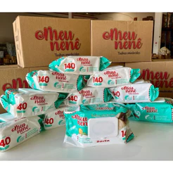 1680 Lenços/Toalhas Umedecidas Meu Nenê Caixa Com 12 pacotes 140un Cada