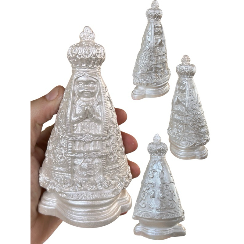 Imagem Nossa Senhora Aparecida Baby 15cm em gesso Cor Branco Perolado