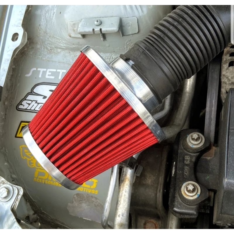 FILTRO DE AR ESPORTIVO DUPLO FLUXO 3 MEDIDAS C\ABRAÇADEIRA