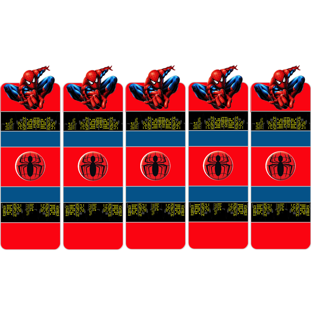 25 PORTA BIS DUPLO HOMEM ARANHA PARA MONTAR EM CASA - LEMBRANCINHAS, ENFEITES, ANIVERSÁRIOS, FESTA