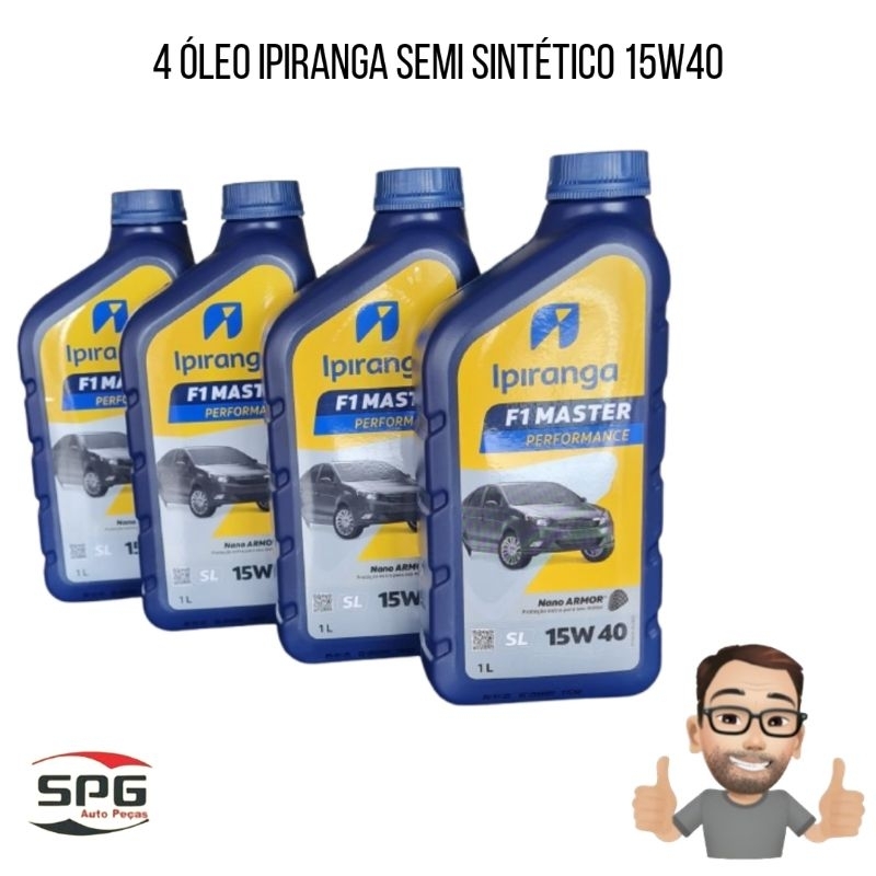 Óleo Ipiranga 15w40 Semi Sintético Carro Kit 4L em Oferta na Shopee