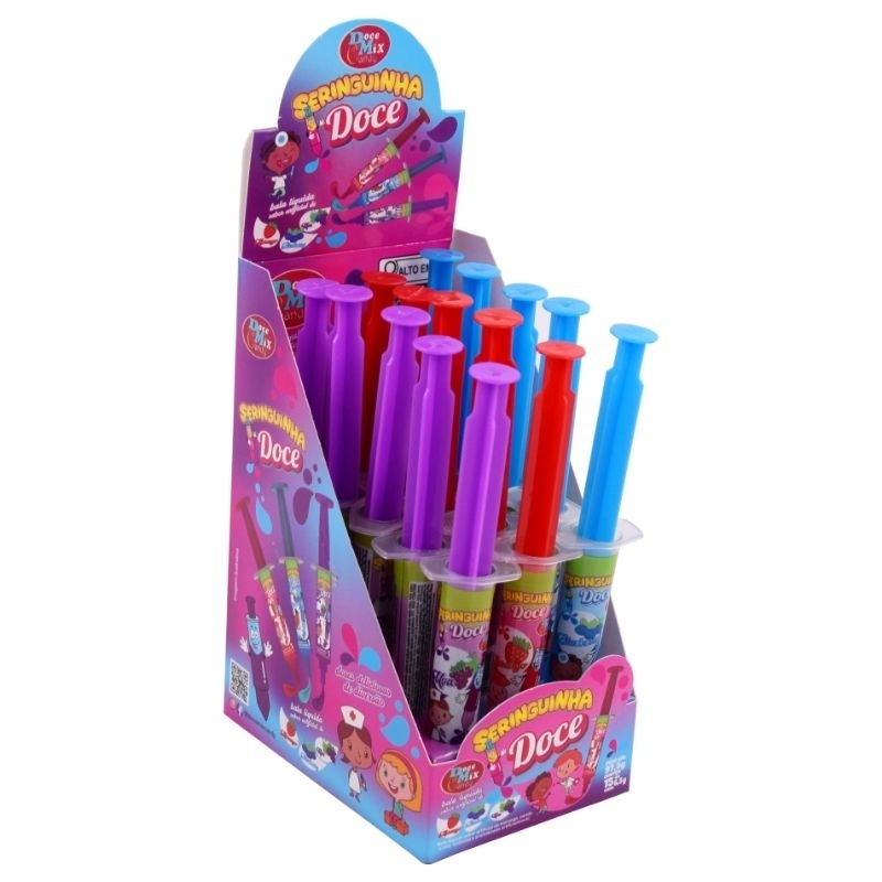 SERINGUINHA DOCE 15UN × 6,5G - MORANGO BLUEBERRY E UVA