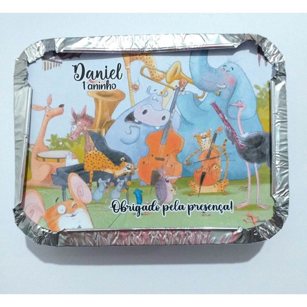 Marmitinha Sinfonia dos Animais I Personalizados Sinfonia dos Animais I Lembrancinhas Sinfonia dos Animais