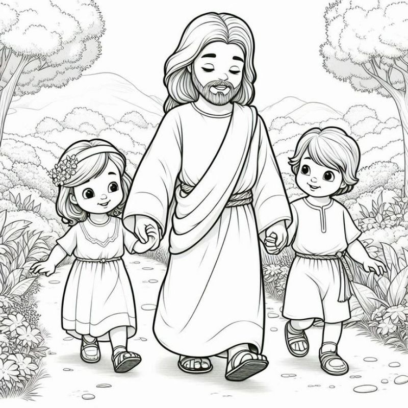 DESENHO INFANTIL PARA COLORIR PINTAR 50 FOLHAS TEMA BIBLICO CRIANÇA TAMANHO A4 em Oferta na Shopee