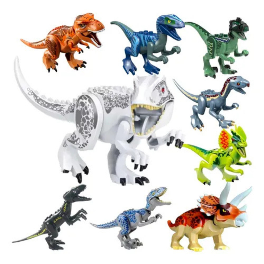 Dinossauros Bloco Montar Peças Construção Escolha Seu Modelo em Oferta na Shopee