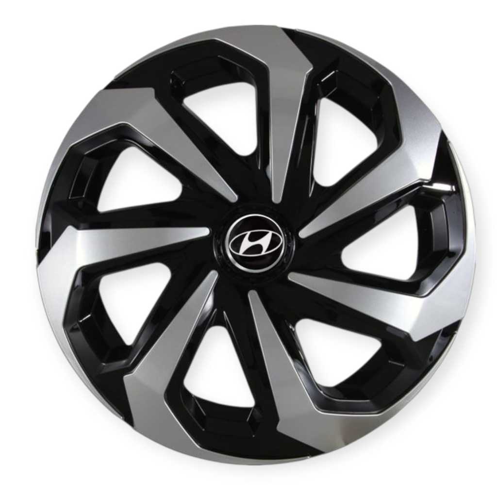 Jogo 4 Calotas Esportivas Preto Aro 15 HB20 Hatch HB20s Hb20X + Emblema
