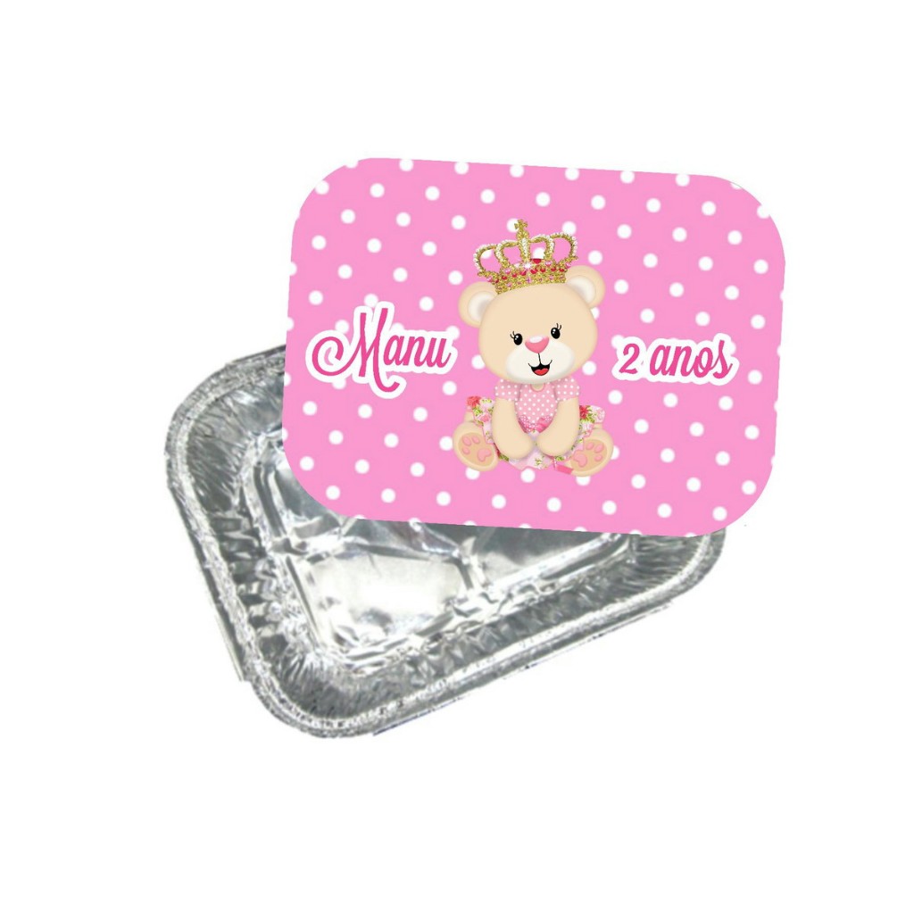 Marmitinha Ursinha Princesa I Personalizados Ursinha Princesa I Lembrancinhas Ursinha Princesa