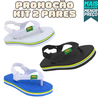 Chinelo bebe kit 2 pares Super Macio e Confortável 1 a 3 anos 17 Ao 24 em Oferta na Shopee