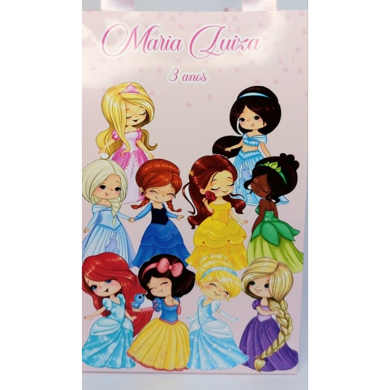 Sacolinha personalizada Princesas baby | lembrancinha princesas baby |aniversario | decoração princesas baby