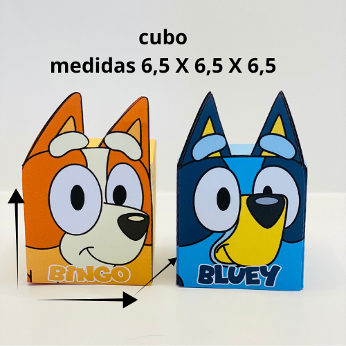 kit caixas cubo personalizada Bluey e Bingo/Lembrancinhas Bluey e Bingo/ aniversario/ mimo em Oferta na Shopee