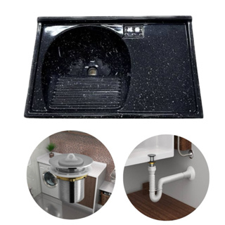 Kit Tanque Lavanderia De bancada 79cm  Válvula e Sifão Brilhante Gel Coalt Cores Aj Rorato em Oferta na Shopee