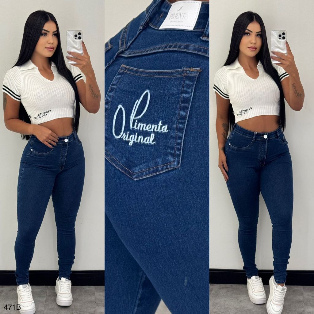 Calça Sal e Pimenta Skinny Feminina O jeans perfeito para qualquer ocasião Versatilidade e elegância o jeans que valoriz