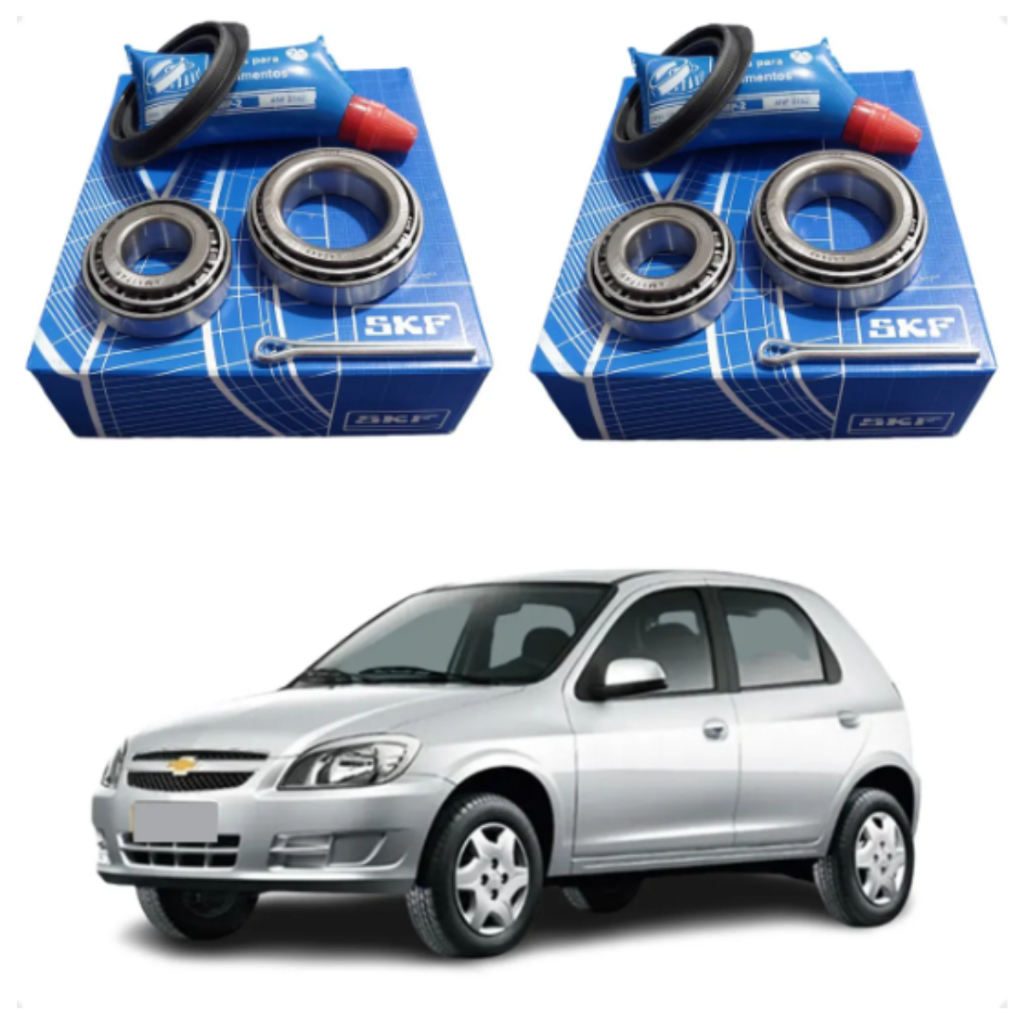 Par 2 Kit Rolamento Roda Traseiro Gm Corsa Celta Prisma Motor 1.0 1.4 8v Monza 1.6 1.8
