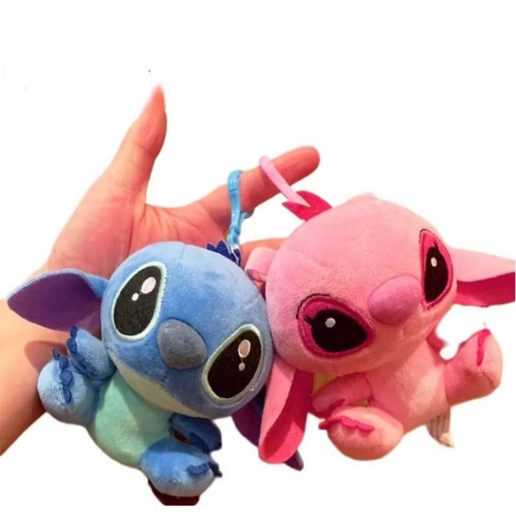 Pingente Porta chaves Chaveiro do Lilo e Stitch Fofo Angel Pelúcia em Oferta na Shopee