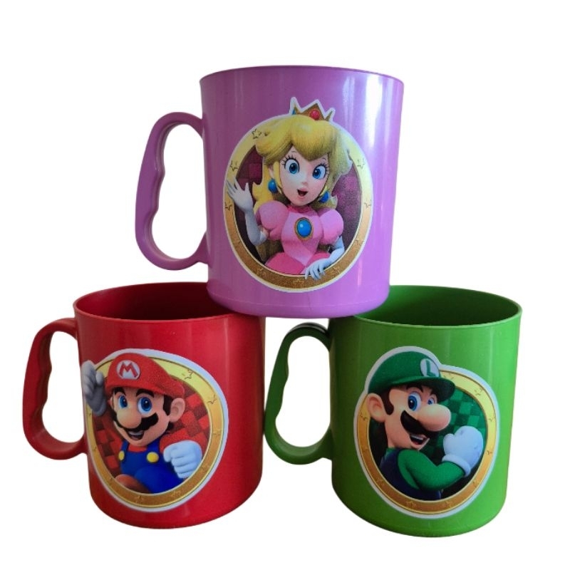 Kit Canecas Personalizadas adesivadas Mario– Tema de Personagem para Lembrancinha de aniversário infantil