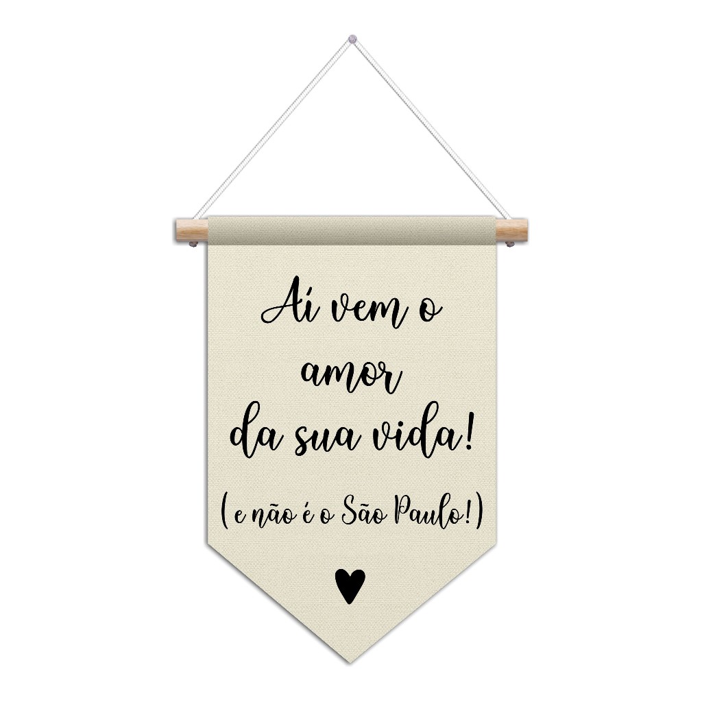 Flâmula decorativa Casamento pajem daminha Ai vem o amor da sua vida e não é o São Paulo em Oferta na Shopee
